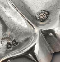 Ezüst(Ag) Két ágú kandeláber pár , jelzett: Bécs 184? és 1854, mester: Cs. nettó: 1040g, m: 41cm, Az...