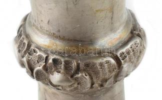 Ezüst(Ag) Gyertyatartó pár , jelzett: Bécs 1845, mester: AW. nettó: 400g, m: 26cm Sérült