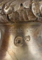 Ezüst(Ag) Gyertyatartó pár , jelzett: Bécs 1845, mester: AW. nettó: 400g, m: 26cm Sérült