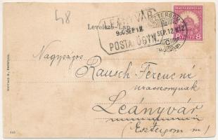 1930 Esztergom, Széchenyi tér. Wallfisch S. kiadása. Art Nouveau keret (r)