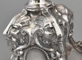 Ezüst(Ag) Gyertyatartó pár , jelzett: Bécs 1900 körül, mester: HS. nettó: 743g, m: 35cm