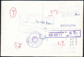 1955 Honvéd-Rapid Wien focimeccs képei, fotómontázs, sajtófotó, 12×17 cm