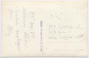 1935 Milánó, Milano, Milan; Toldi Géza ( magyar válogatott labdarúgó) és az MLSZ vezetősége a milánó...