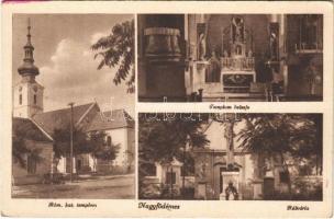 Nagyfödémes, Velky Fedymes, Velké Úlany; Római katolikus templom, belső, Kálvária / Catholci church, interior, calvary (EK)