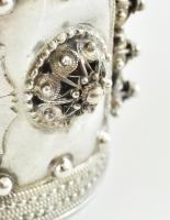 Ezüst(Ag) kardísz, jelzett, 1900 körül, d: 7cm, nettó: 177g