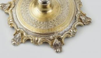 Ezüst(Ag) Talpas borospohár (11db), jelzett: keleti fémjellel, nettó: 1612g, m:13cm