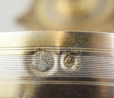 Ezüst(Ag) Talpas borospohár (11db), jelzett: keleti fémjellel, nettó: 1612g, m:13cm