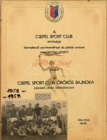 Tóth II. József (1929-2017) az Aranycsapat és a Csepel volt játékosának Csepel Sport Club örökös bajnoka kitüntető címet adományozó oklevél üveg mögött. 40x30 cm