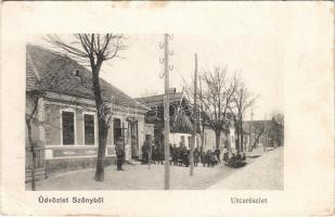 1918 Szőny (Komárom, Komárno); utca, üzlet (EB)