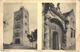 1937 Sopron, Károlyvár, kilátótorony, Barokk kapu. Breuer kiadása (fl)
