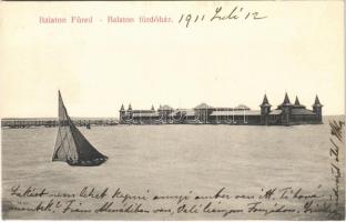 1911 Balatonfüred, Balaton fürdőház, vitorlás