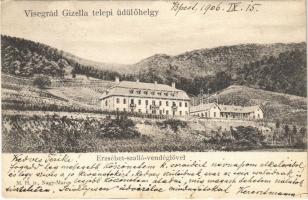 1906 Visegrád, Gizella telepi üdülőhely, Erzsébet szálló vendéglővel. M. H. jr. kiadása (szakadás / tear)