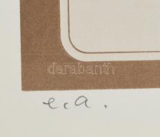 Lux Antal (1935-): Terminus V. (május), 1982. Ofszet, papír. Jelzett és datált (A. Lux '82). Mű...