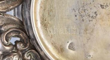 Ezüst (Ag) Gyertya tartó, jelzett: Bécs 186?, mester: nem kivehető, nettó: 46g, d:12,5cm, m:2cm