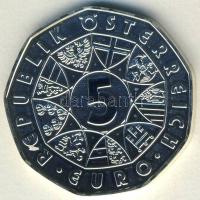 Ausztria 2004. 5€ Ag "EU-bővítés" T:BU Tanúsítvánnyal!