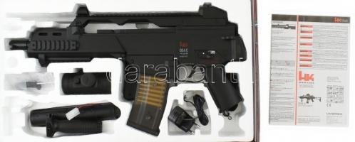 Heckler & Koch G36 C 6 mm airsoft puska, tartozékaival, akkumulátorral, töltővel, leírással, eredeti dobozában, újszerű állapotban