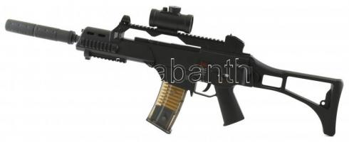 Heckler & Koch G36 C 6 mm airsoft puska, tartozékaival, akkumulátorral, töltővel, leírással, ere...