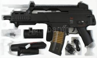 Heckler & Koch G36 C 6 mm airsoft puska, tartozékaival, akkumulátorral, töltővel, leírással, ere...
