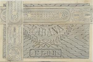 Ezüst (Ag) Szivardoboz, Habana vésett felirattal, jelzett: orosz 1891, nettó: 703g 17,5x11,5x7,5cm /...