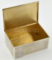Ezüst (Ag) Szivardoboz, Habana vésett felirattal, jelzett: orosz 1891, nettó: 703g 17,5x11,5x7,5cm /...