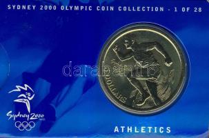 Ausztrália 2000. 5$ "Atlétika" díszkiadásban, tanúsítvánnyal T:BU
