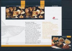 Europa CEPT: Gastronomy stamp + block, Europa CEPT: Gasztronómia bélyeg + blokk