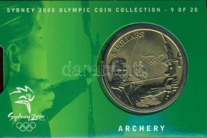 Ausztrália 2000. 5$ "Íjászat" díszkiadásban, tanúsítvánnyal T:BU