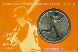 Ausztrália 2000. 5$ "Baseball" díszkiadásban, tanúsítvánnyal T:BU