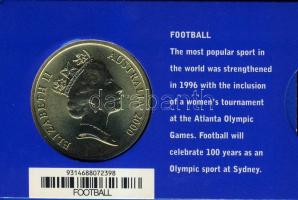 Ausztrália 2000. 5$ "Labdarúgás" díszkiadásban, tanúsítvánnyal T:BU