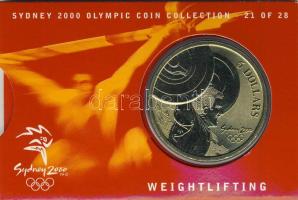 Ausztrália 2000. 5$ "Súlyemelés" díszkiadásban, tanúsítvánnyal T:BU