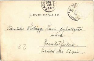 1905 Marosszentkirály, Sancraiu de Mures; Bánffy kastély. Winkler János kiadása / castle (ragasztóny...