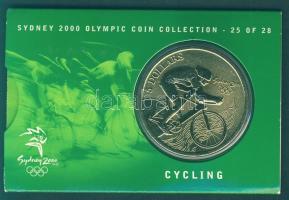 Ausztrália 2000. 5$ "Bírkózás" díszkiadásban, tanúsítvánnyal T:BU