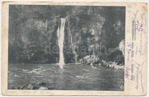 1909 Rév, Körösrév, Vad, Vadu Crisului; Révi vízesés a Zichy Ödön cseppkőbarlang közelében. Az EKE kiadása / waterfall (apró lyuk / tiny pinhole)