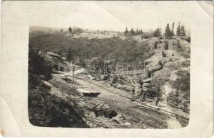 Első világháborús osztrák-magyar katonai vasútépítés / WWI K.u.k. military railway construction. photo (EK)