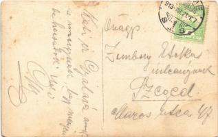 1913 Fiume, Rijeka (?); őzsütés a ház udvarán / roasting a roe in the garden of a villa, photo (EK)