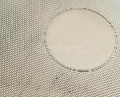 Ezüst (Ag) Nagyméretű füles szerviztálca, jelzett, aljában fa betéttel, 69x43,5cm, bruttó: 2600 g