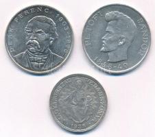 1938. 2P Ag "Madonna" (ph., karc) + 1948. 5Ft Ag "Petőfi" + 1995. 200Ft Ag "Deák" T:1--2- Adamo P7, EM1, F13.1