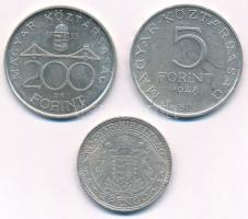 1938. 2P Ag "Madonna" (ph., karc) + 1948. 5Ft Ag "Petőfi" + 1995. 200Ft Ag &quot...