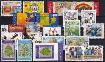 Europa CEPT: Integration pair + stamp-booklet sheet, Europa CEPT: Integráció 52 klf. bélyeg, közte sorok