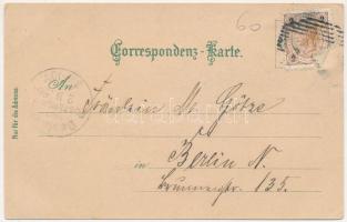 1898 (Vorläufer) Ala (Südtirol), Bahnhof Restauration / railway station restaurant, interior. Kunsta...