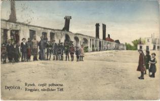 Debica, Dembitz; rynek, czesc pólnoca / Ringplatz nördlicher Teil / square, WWI military, ruins (EK)