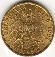 D.Reich/Poroszország  1907 20M  arany 7,965gr  T:2/3