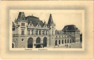 1911 Temesvár, Timisoara; Pályaudvar, vasútállomás. Ideal W.L. Bp. No. 6667. / railway station (kis szakadás / small tear)