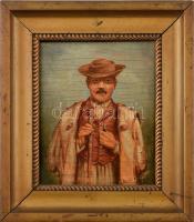 Horváth István jelzéssel, feltehetően a XX. sz. első felében működött magyar festő alkotása: Pipázó ...