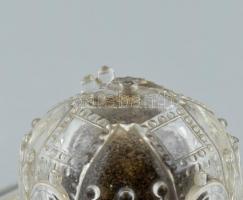 1916 Monarchia-kori koronázási emléktárgy. A magyar királyi korona öntött üveg modellje, benne a kor...