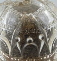 1916 Monarchia-kori koronázási emléktárgy. A magyar királyi korona öntött üveg modellje, benne a kor...