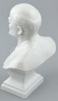 Herendi Lenin porcelán büszt, fehér mázas, jelzett, hibátlan, m: 16,5 cm