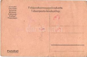 Menstruáló hölgy. Kézzel rajzolt tábori postai levelezőlap / Feldpostkarte / WWI Austro-Hungarian K....