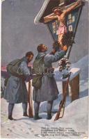 Tiéd az éltünk, Tiéd imánk... / WWI Austro-Hungarian K.u.K. military art postcard, soldiers prayer (Rb)