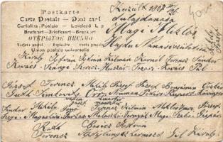 1907 Az Osztrák-Magyar Haditengerészet matrózai, hátoldalon nevek / Austro-Hungarian Navy, K.u.K. Kr...